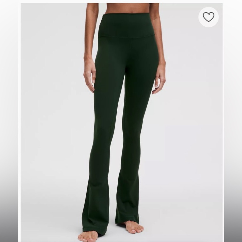 Lululemon Dark Green High-Rise Mini-Flare Leggings